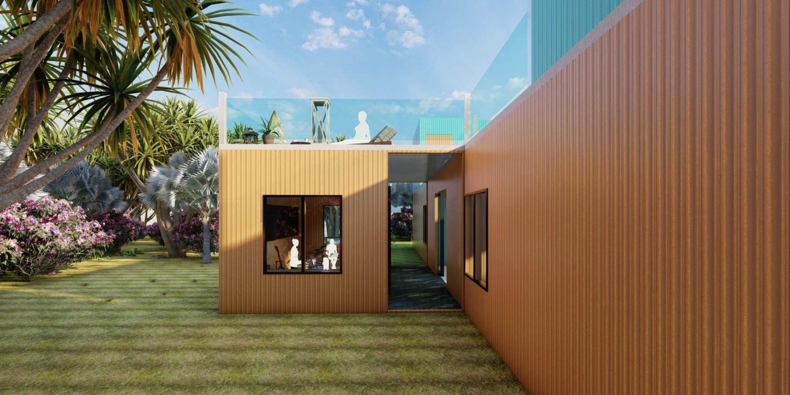 Muse Project — vivienda live-work modular en contenedores marítimos con estudio de grabación